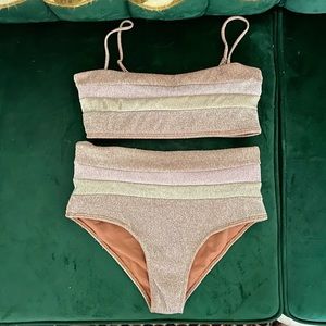 Elysiian Pixie Swim Set - Bronze and Pink Shimmer